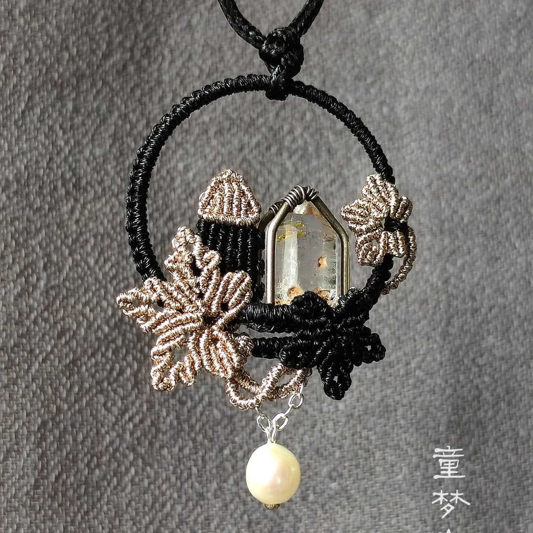 非金属涤纶项链 童梦奇缘  天然石 纯手工编绳绕线项链