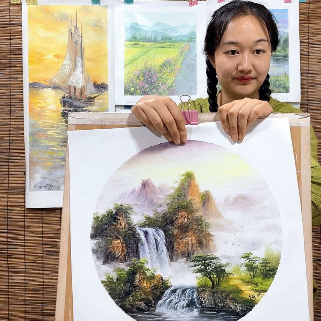 油画薇爽恭喜竞拍成功！