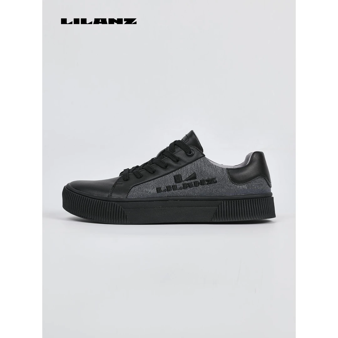 利郎男鞋【万针刺绣】秋冬新款低帮百搭男士平底休闲板鞋W6XXL318