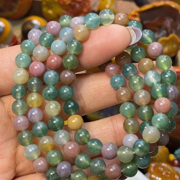 玛瑙/玉髓未镶嵌珠宝奇石品质天然水草108粒450米