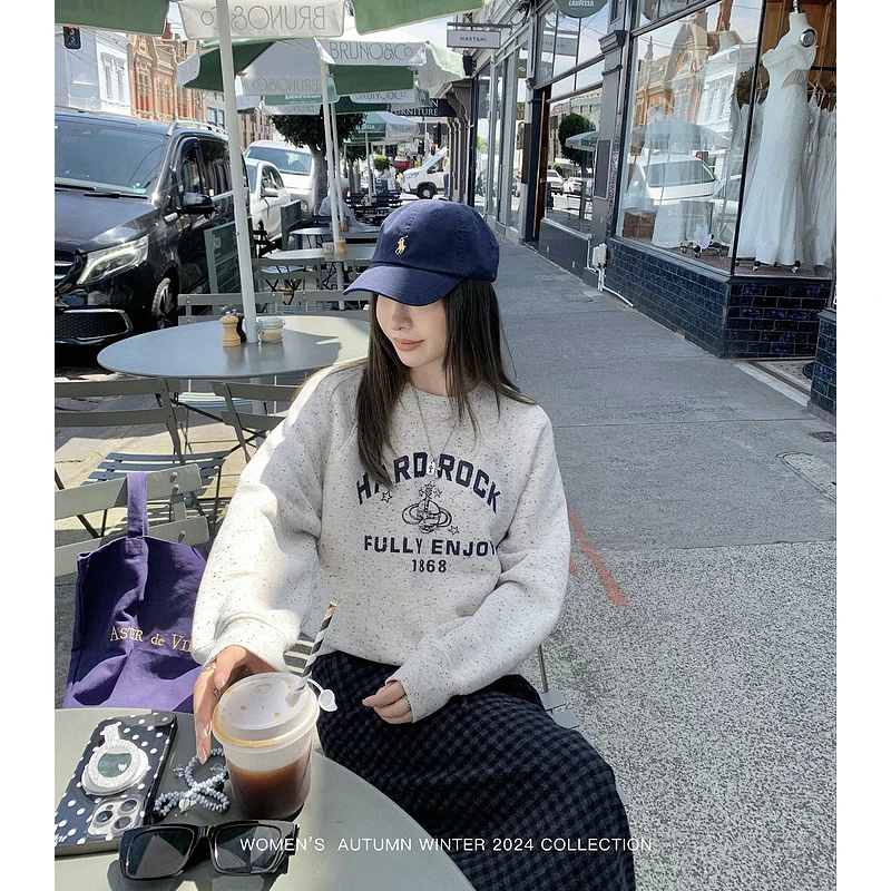 【阿珊专属】美校学妹卫衣·經典圆领休闲宽松版型舒适XY13410B3342