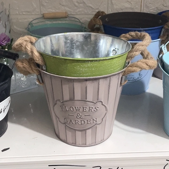 铁艺园艺柳编花插微瑕