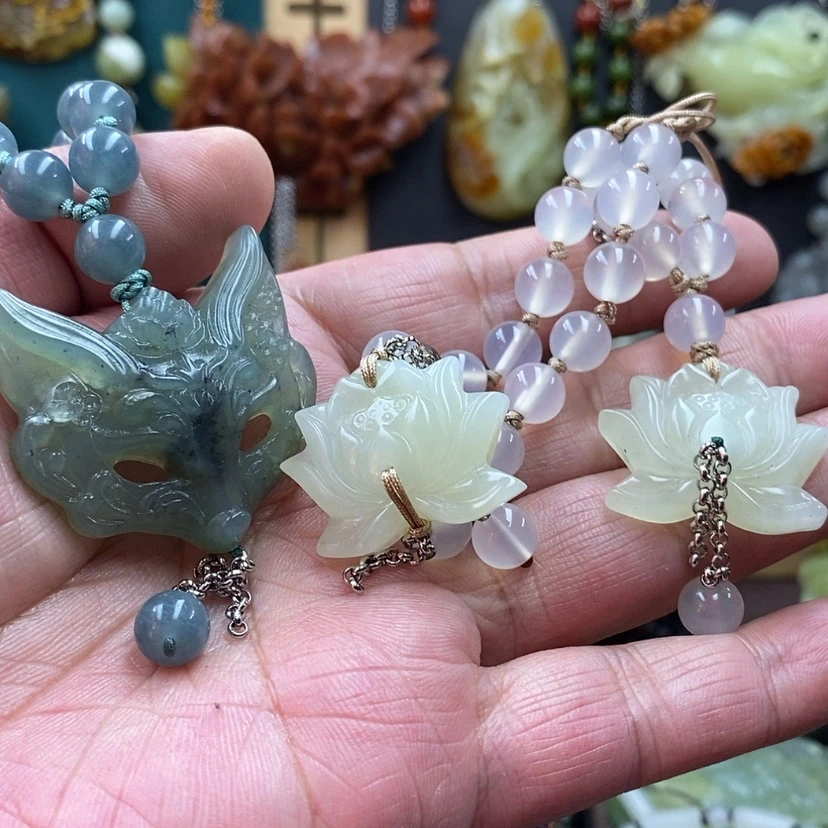 【闪购商品】蛇纹石玉吊坠未镶嵌曲**幽