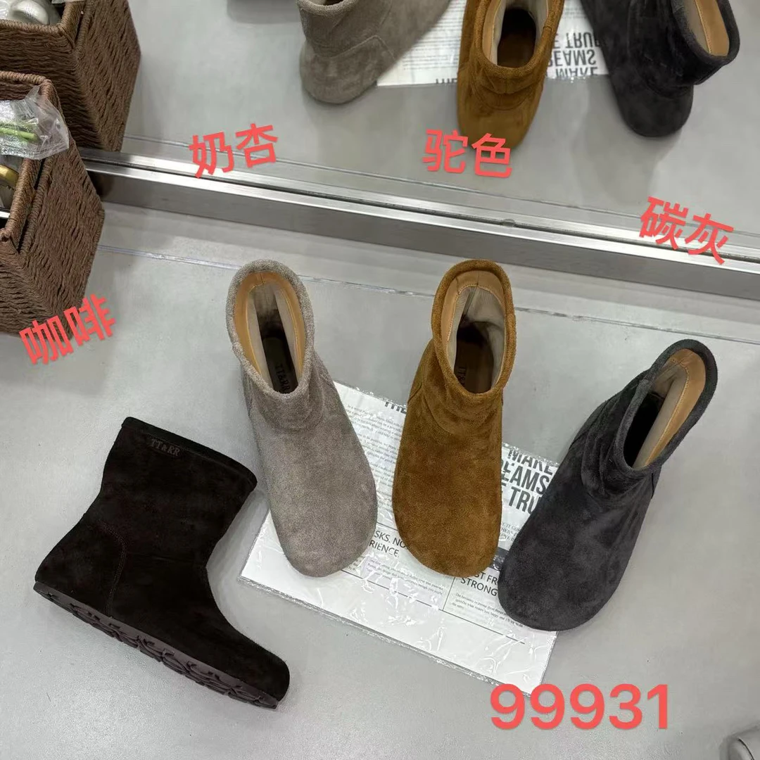 99931新款真皮短筒磨砂短靴百搭韩版休闲短靴