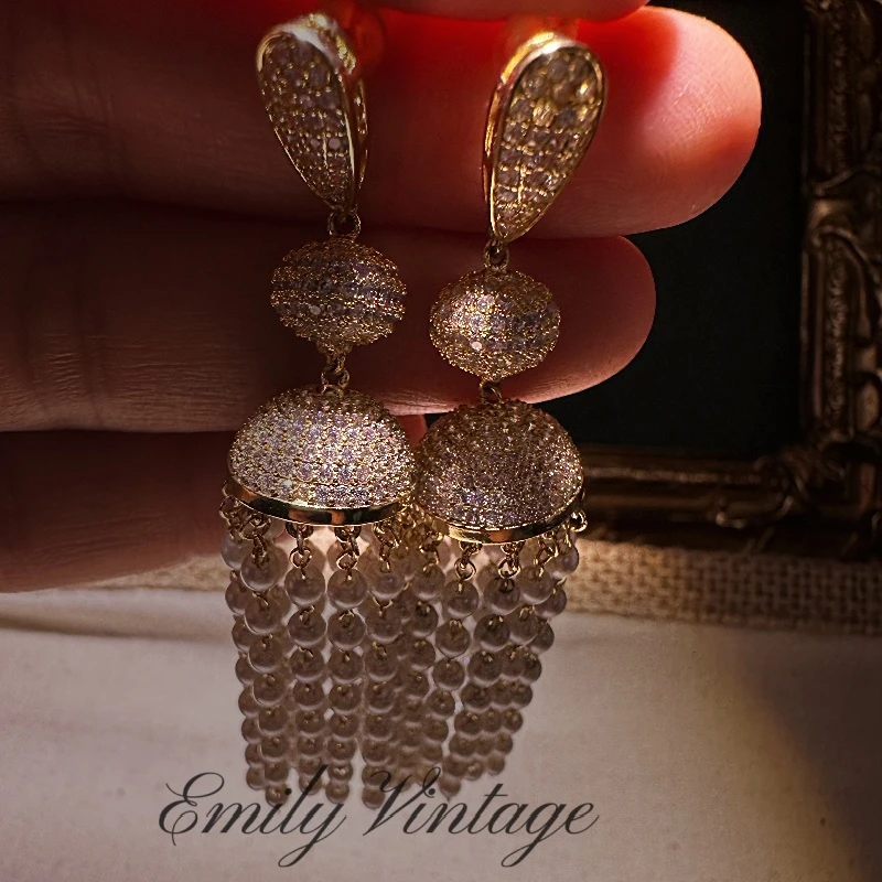 铜合金仿水晶耳饰 铜合金仿水晶耳饰 【1676】Emily Vintage珍藏款