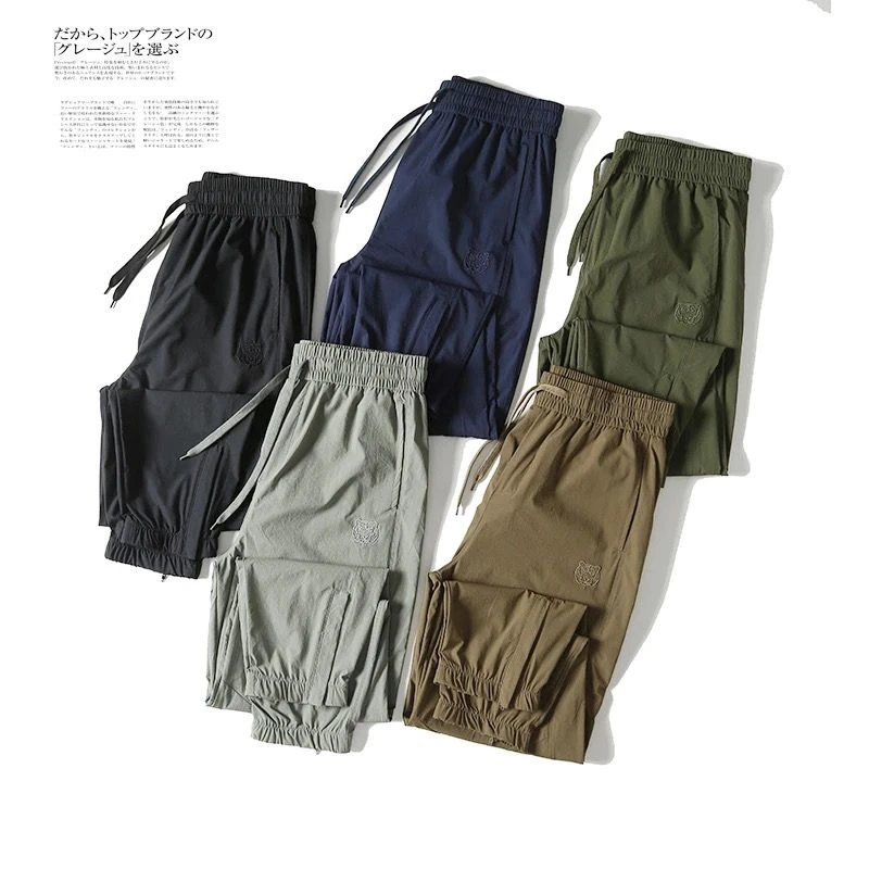 裤子男日锦氨面料防泼水虎头刺绣户外休闲裤立体剪裁春夏长裤