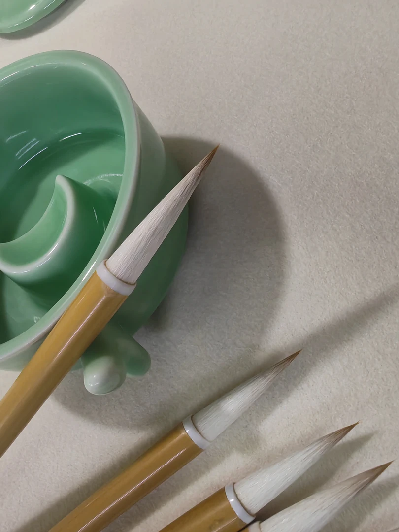 松雪轩毛笔清露书法国画练习作品楷隶篆行培训机构学生用笔