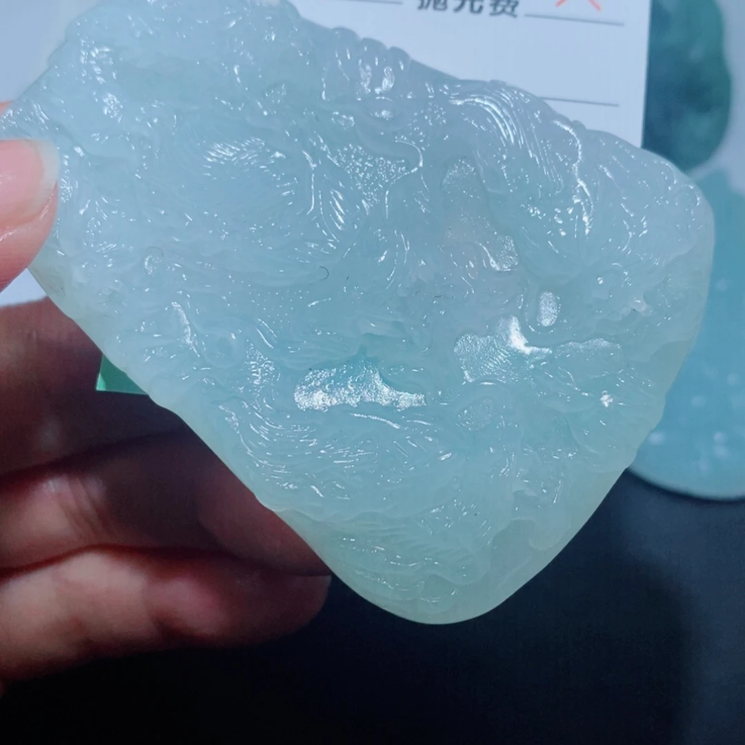 定制翡翠未镶嵌毛货吊坠