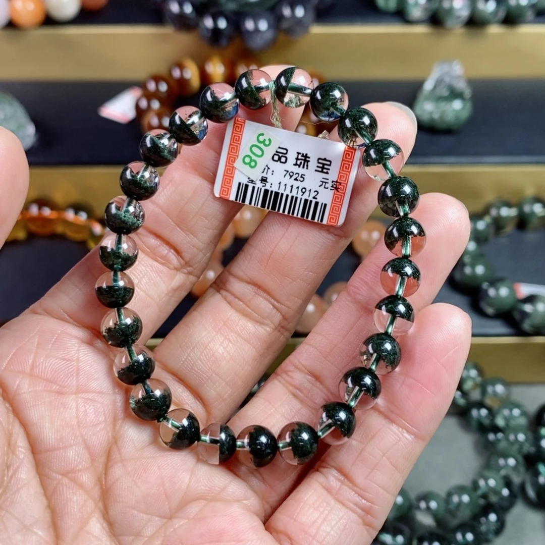 水晶手链未镶嵌山*绿幽灵手链1111912