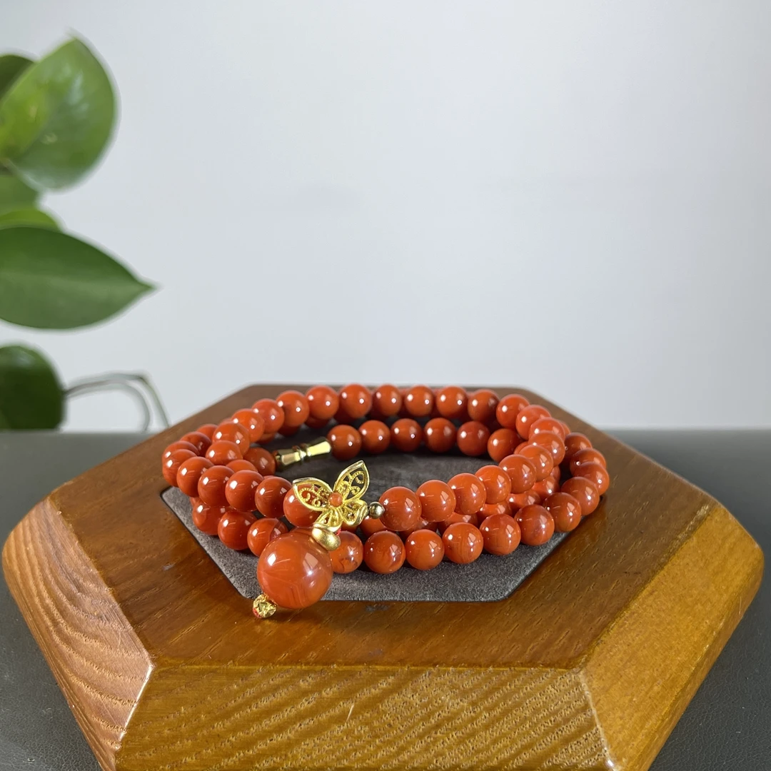 JCB30-60  南红-珠串（含s925银配饰）