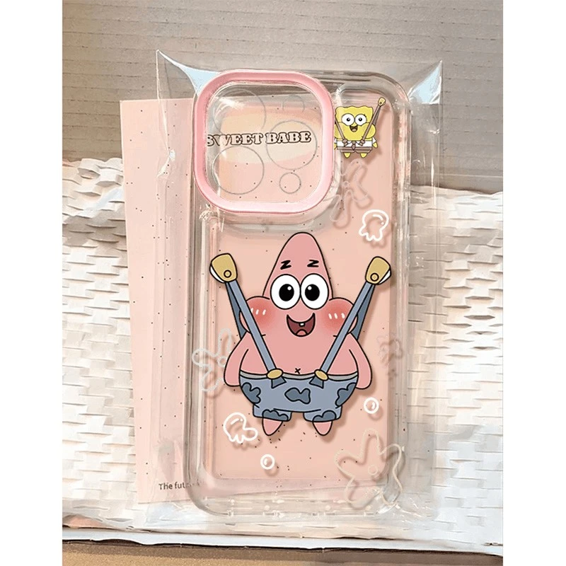 背带派大星适用苹果16PROMAX手机壳iPhone15软壳14卡通13可爱12/x