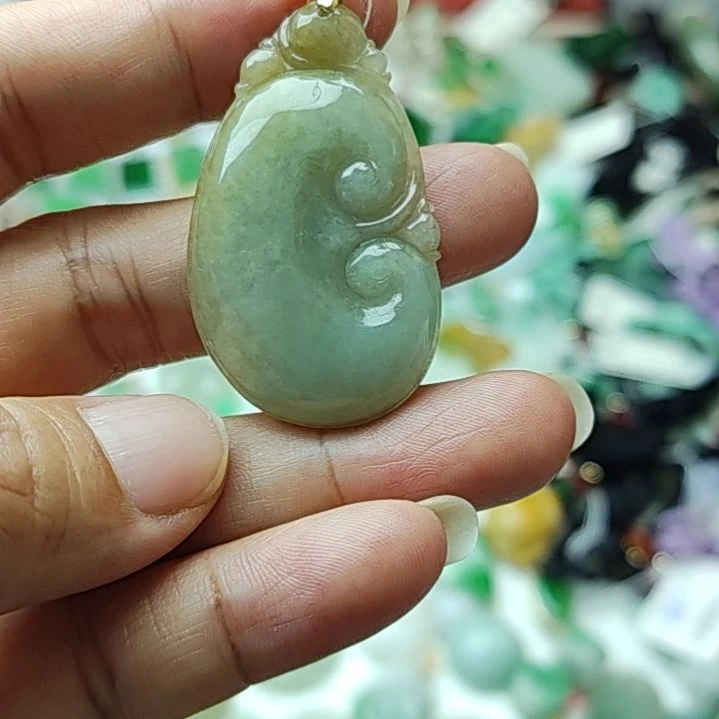 翡翠银S925镶嵌颈饰13