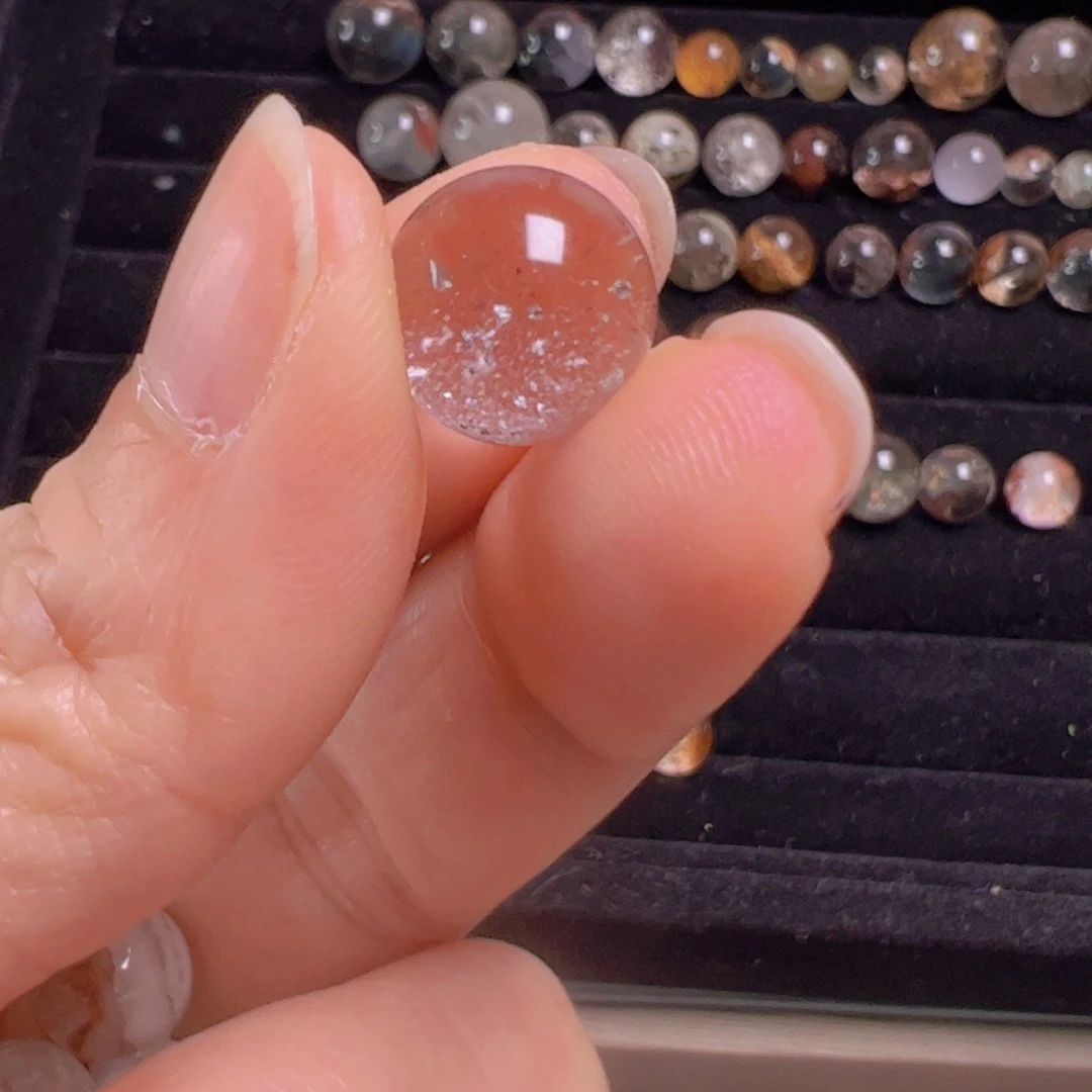 水晶手链银S800镀金镶嵌K