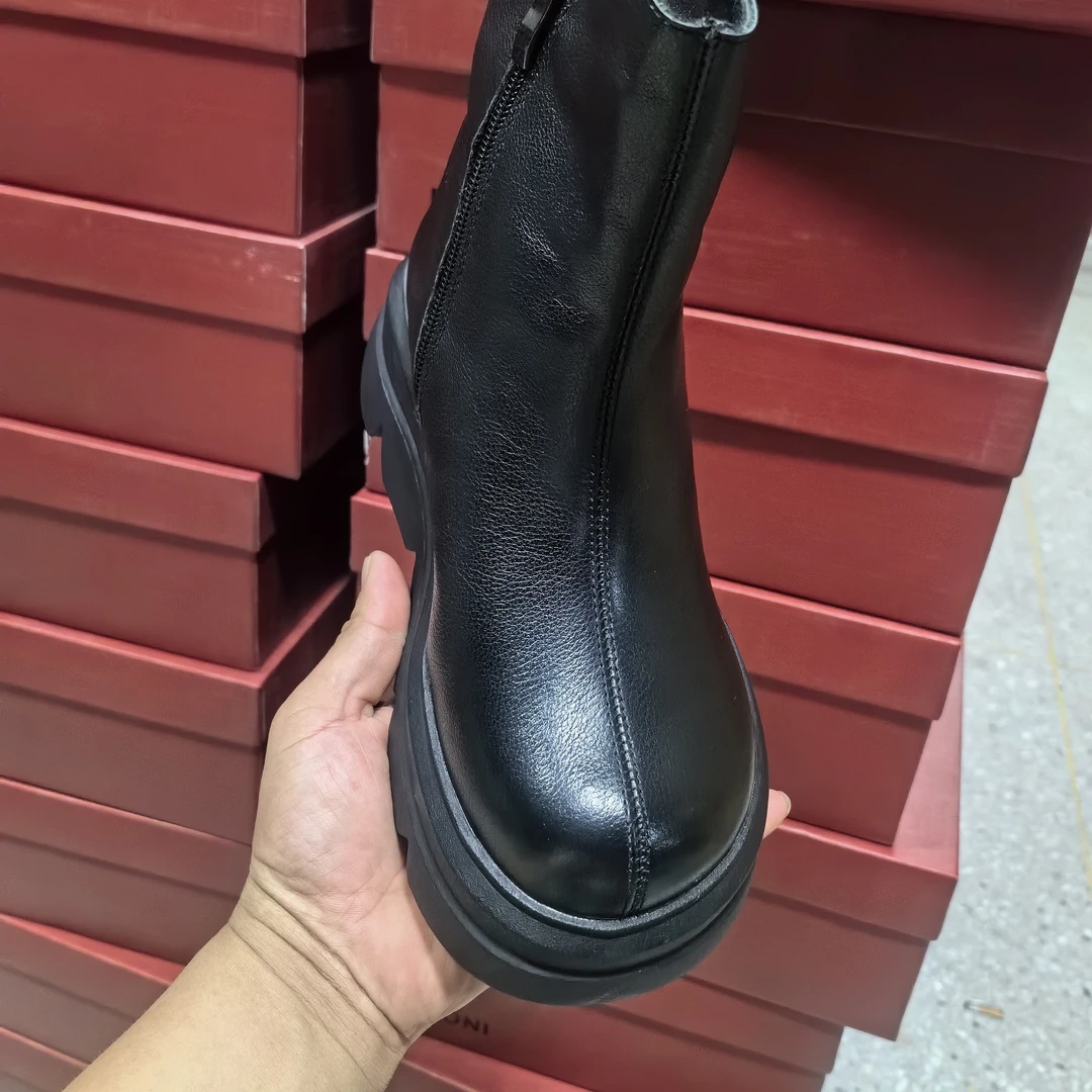 (高货77821)头层牛皮厚底百搭马丁靴