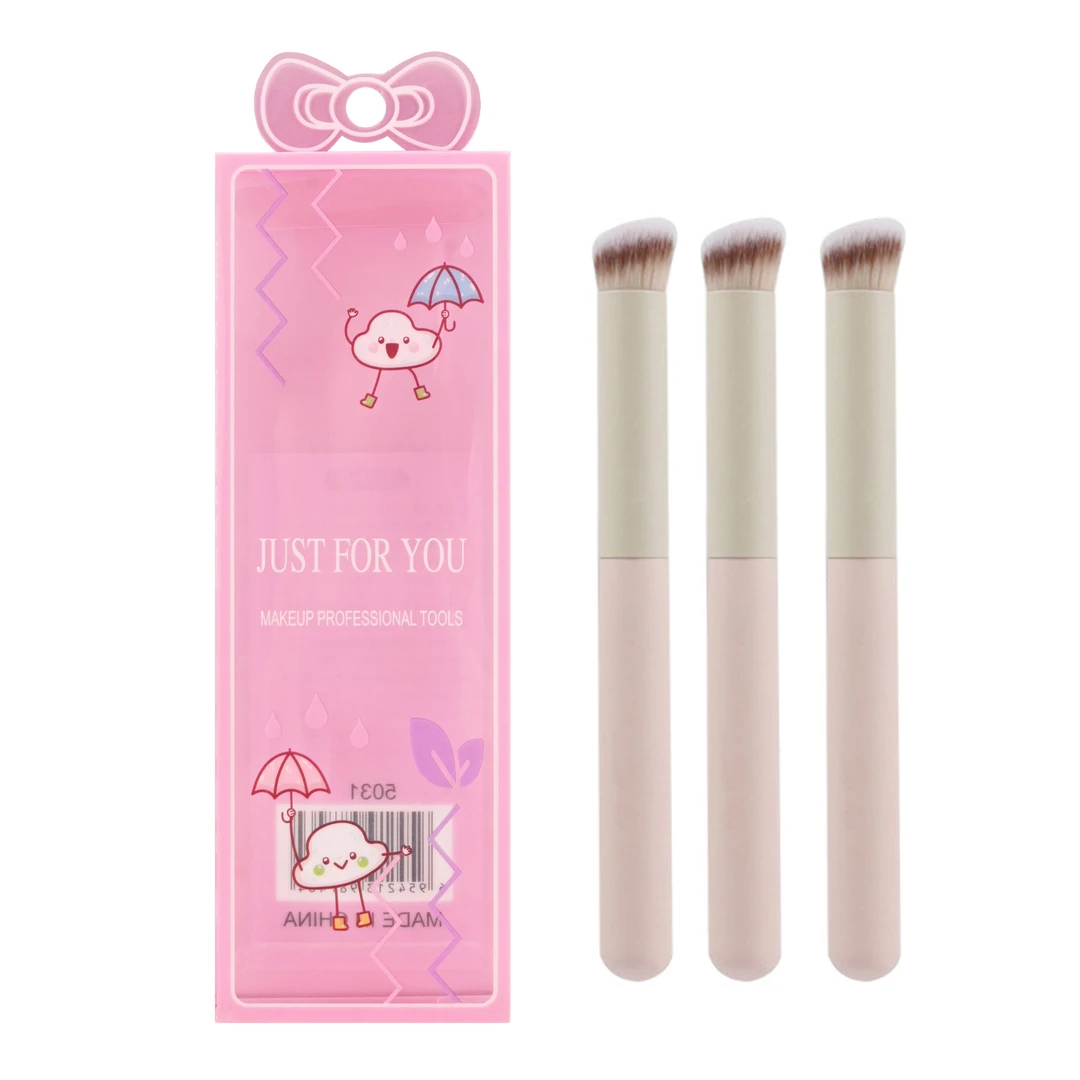 蘑菇头海绵头精准自然服帖无刷痕270圆头遮暇刷 三支商超礼盒包装