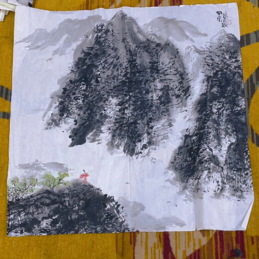 国画绘画作品青阳老师666666瑕疵