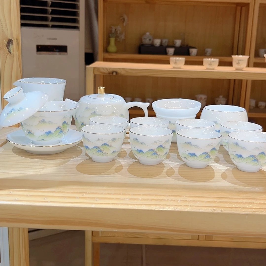 【御瓷斋】冰种玉瓷茶具套装