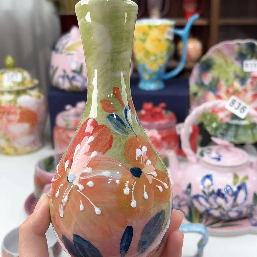 景德镇手绘高温釉下彩陶瓷茶具