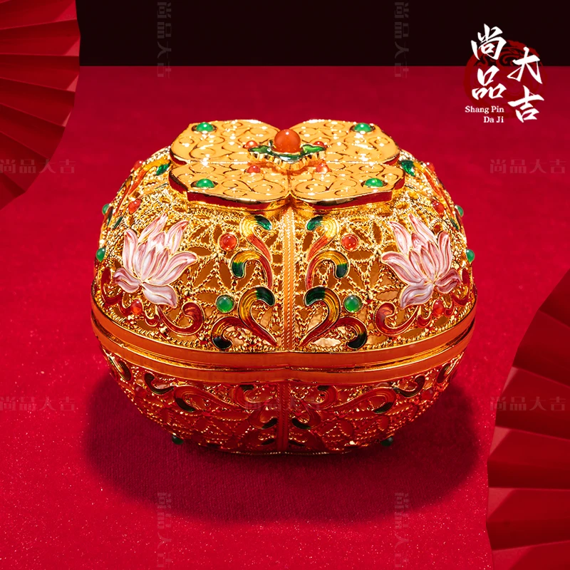 『柿柿如意』收纳珐琅彩工艺品摆件乔迁送礼高端礼品新中式宝藏文创