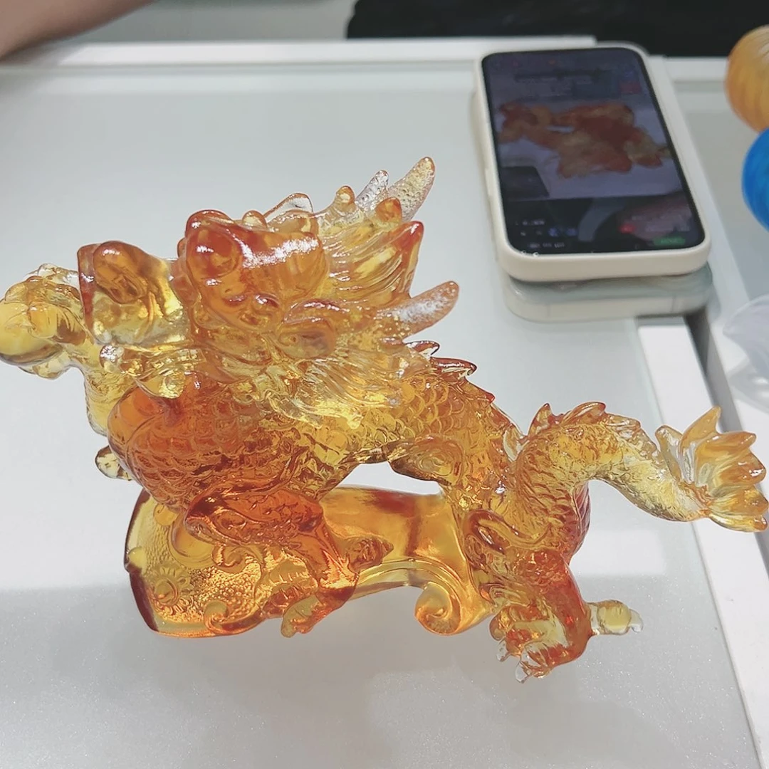 【闪购商品】手工艺品琉璃来***。两个龙