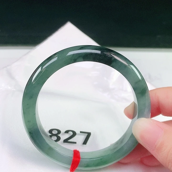 翡翠未镶嵌手镯55.5