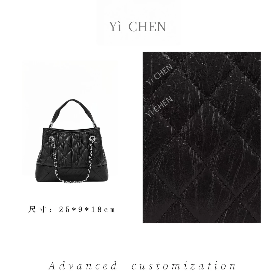 【Yì CHEN】ZT-D8039-泡芙黑 简约时尚女士新款轻奢单肩斜跨包