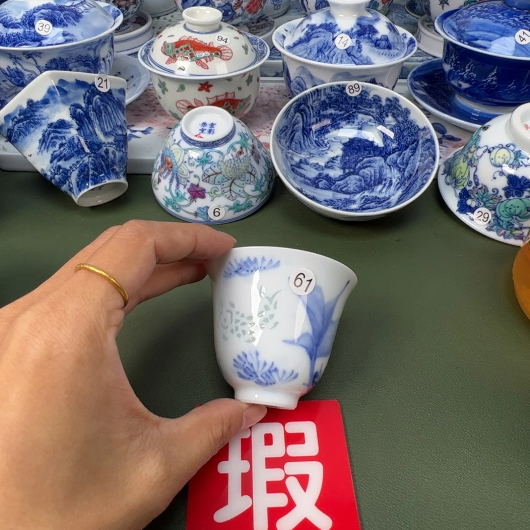 陶瓷景德镇纯手工纯手绘茶具木木61