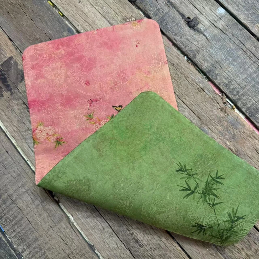 【悦生活】桃源春色 真丝香云纱茶席50*24