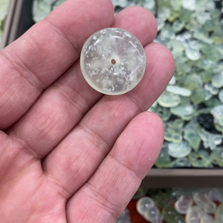 蛇纹石玉合金颈饰