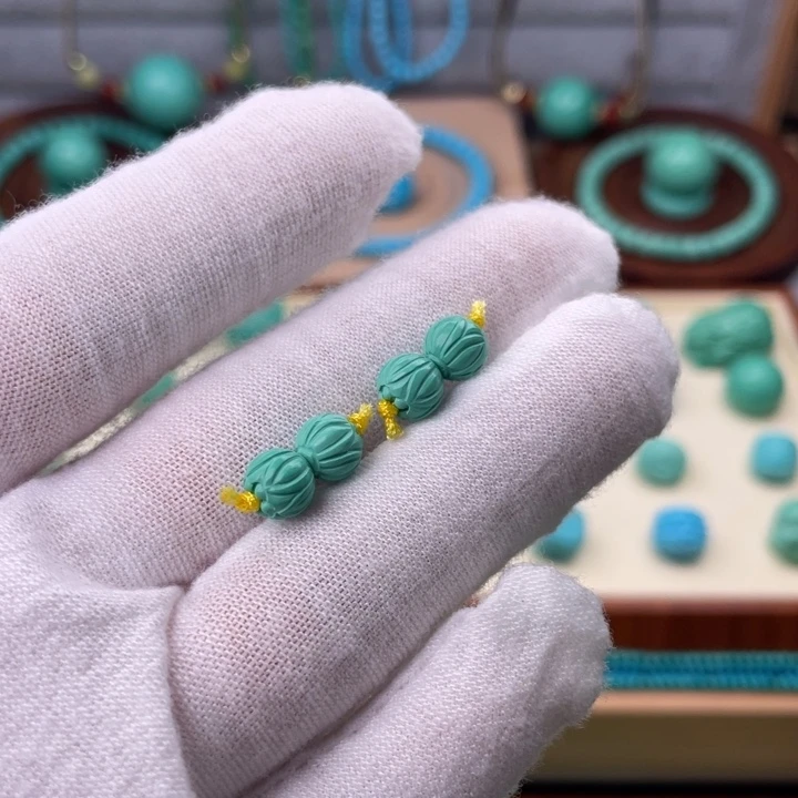 精品莲花珠一对卡6.3mm