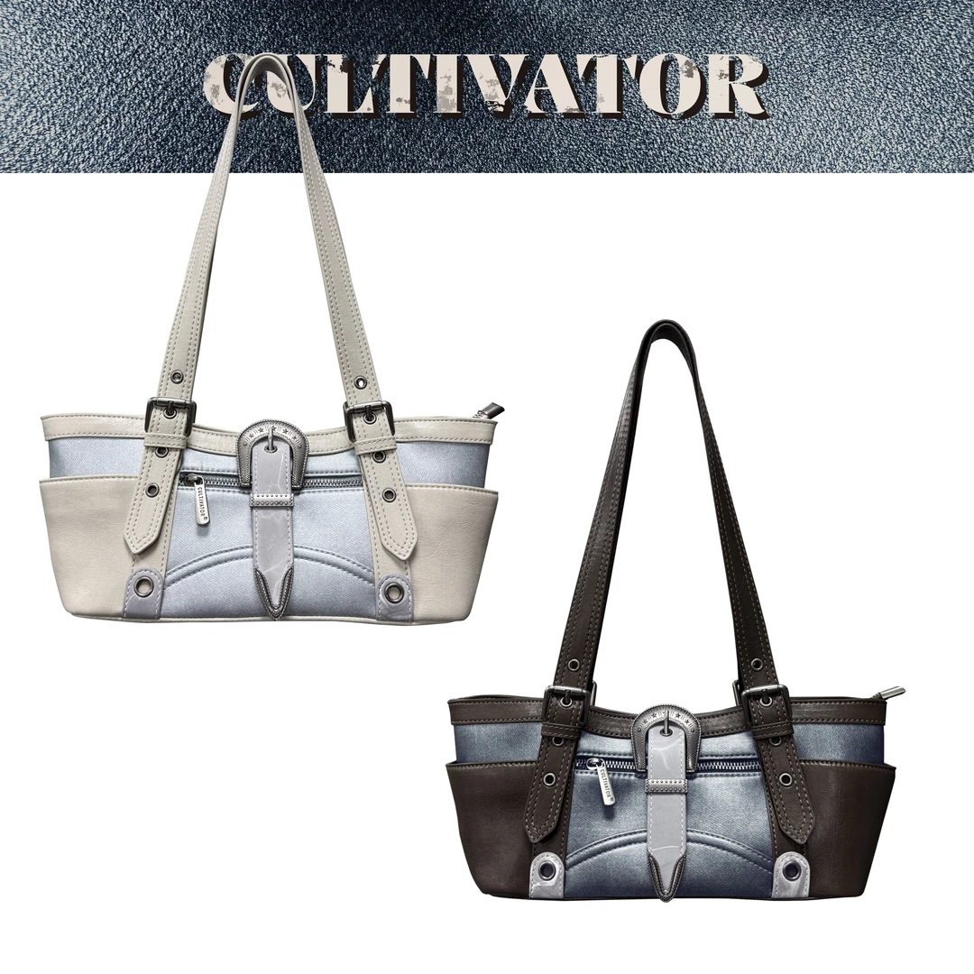 CULTIVATOR原创小众设计复古撞色中古风皮带扣单肩包2025秋冬