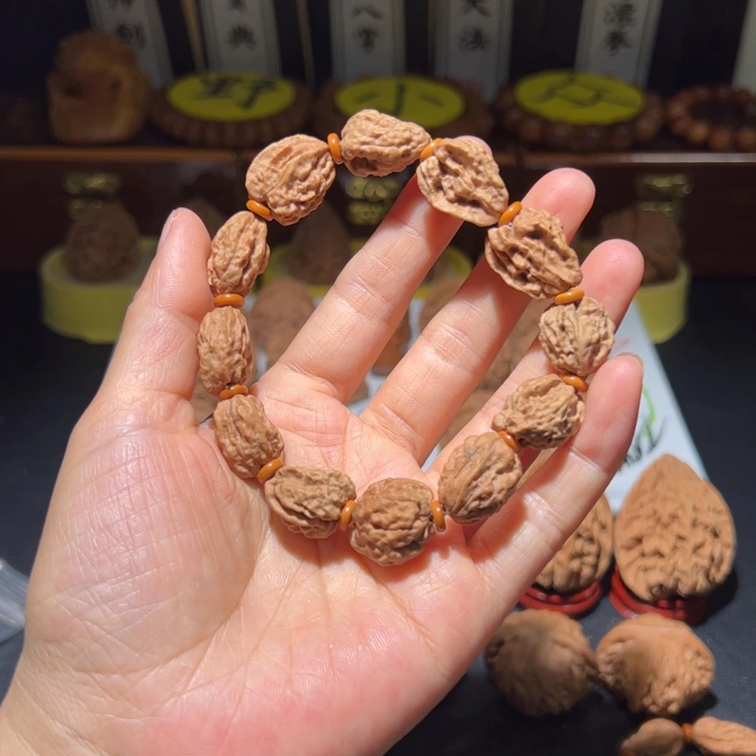 你***把件文玩核桃铁豆手串