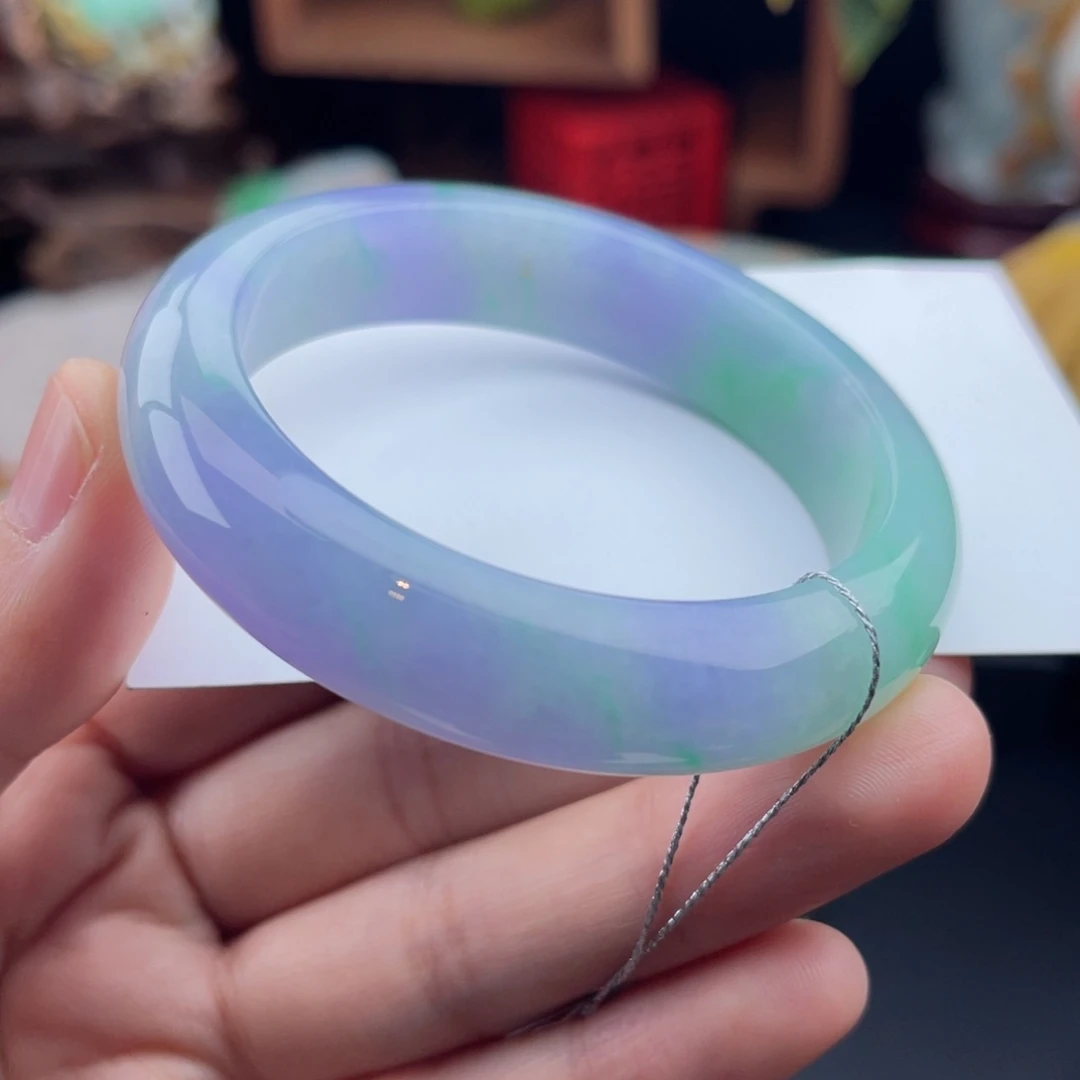 未镶嵌手镯翡翠春彩