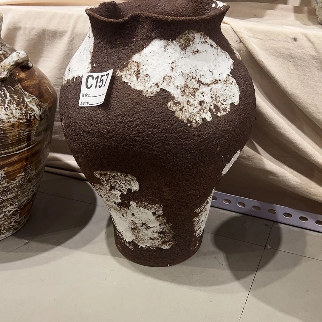 瓶C157高35口12陶瓷花瓶无孔