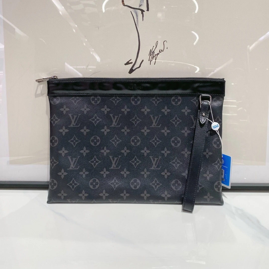 95新 LouisVuitton/路易威登 老花黑武士手拿包 （13885）