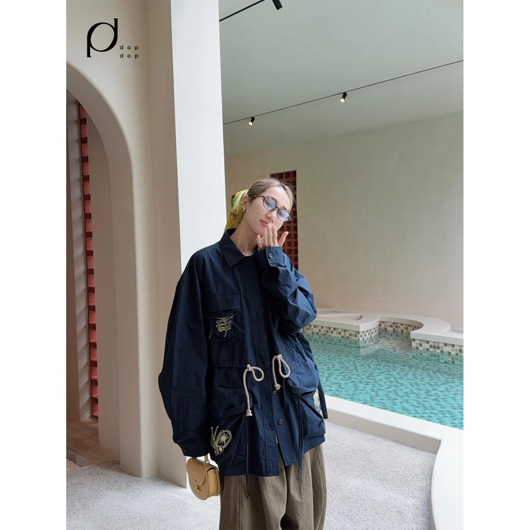 FAFAMOON2025春夏四口袋薄型宽松外套女2580dopdop买手店