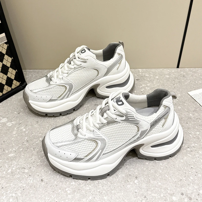 透气厚底老爹鞋女时尚网红百搭ins小个子小码鞋32-34码网面休闲鞋