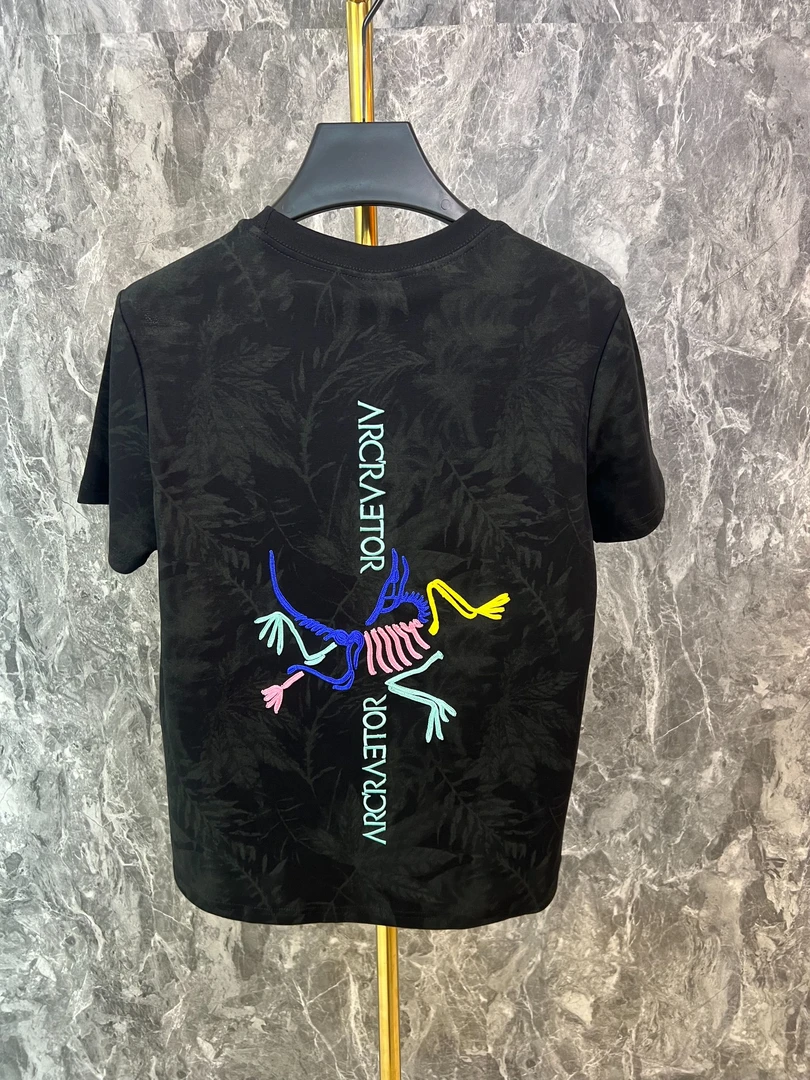 刺绣圆领秋季字母情侣短袖T恤男装半袖潮流修身个性