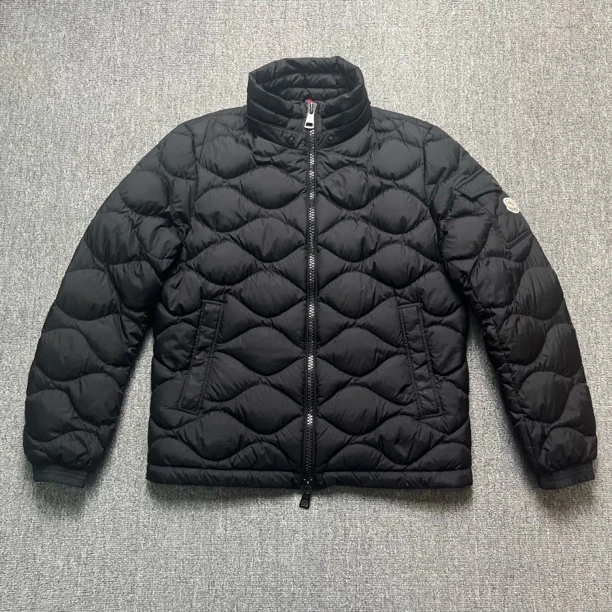 95新 MONCLER Moncler 白鹅绒黑色羽绒服/1码/95新/12320