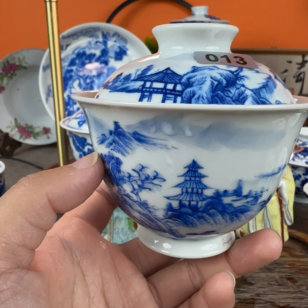 瓷片景德镇手绘青花茶器013
