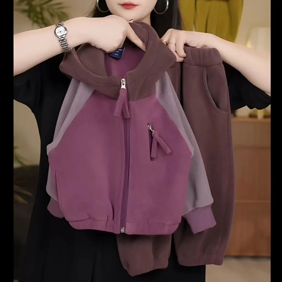 巴拉巴拉男孩女孩儿童加绒套装2025秋冬新款男女童韩版休闲上衣宝