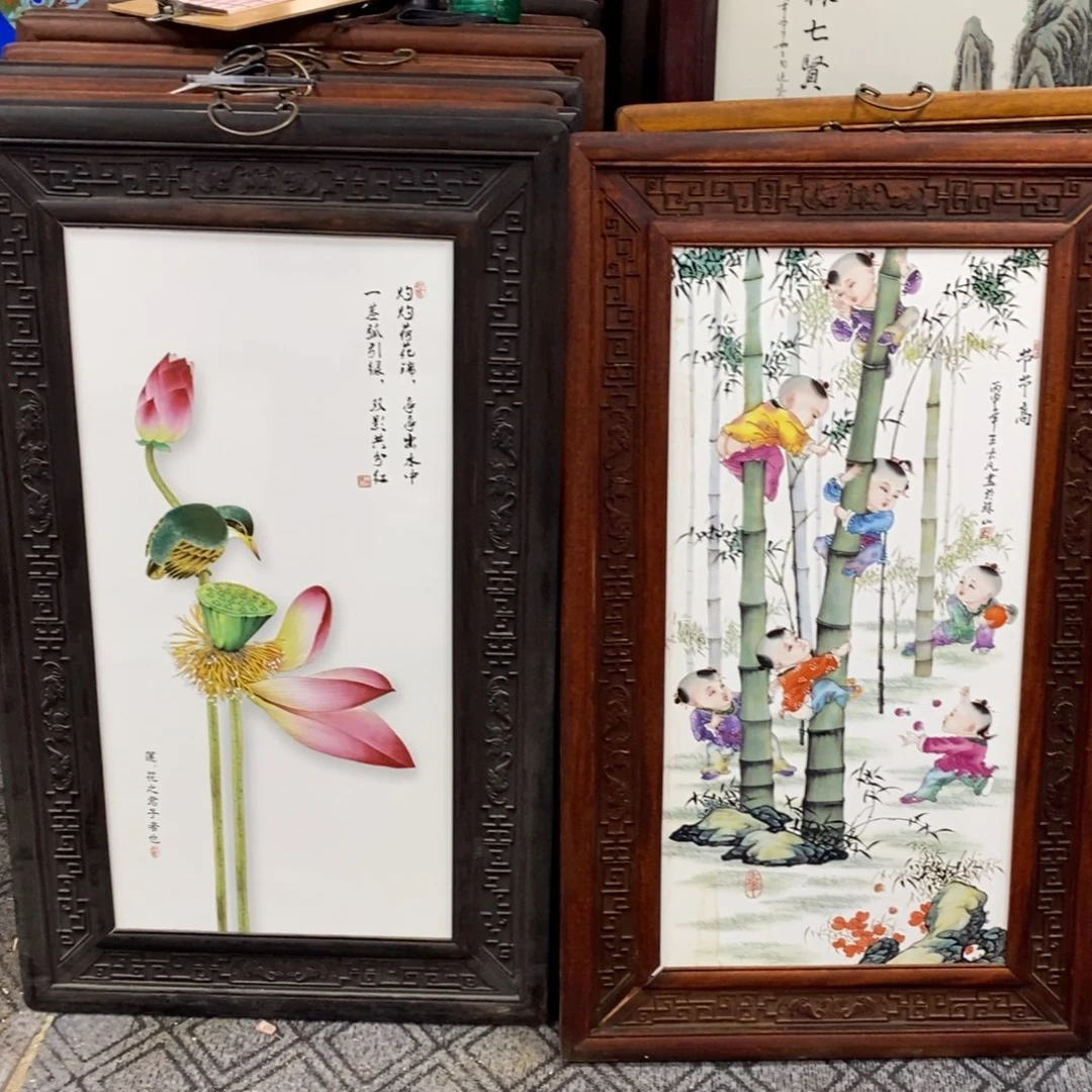 其***乐瓷1米*60*2景德镇瓷板画柴窑烧制