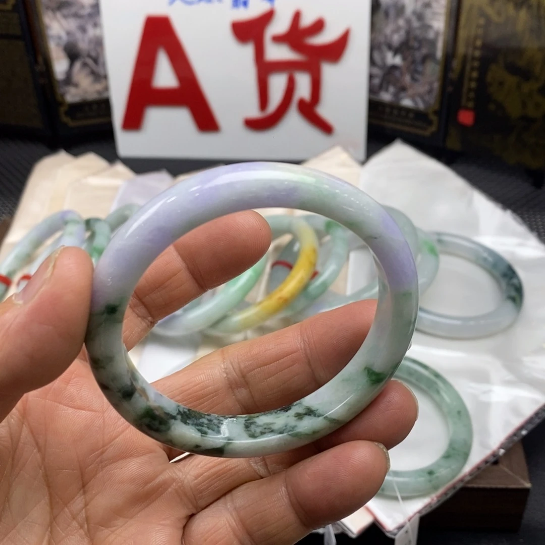 翡翠未镶嵌手镯翡翠手镯58、卡12