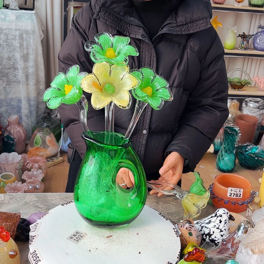 4花1瓶家悦琉璃工艺品福利