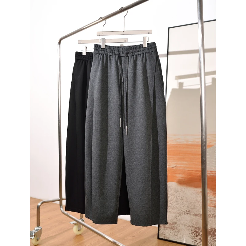 秋季新品 男款松紧腰设计款阔腿长裤
