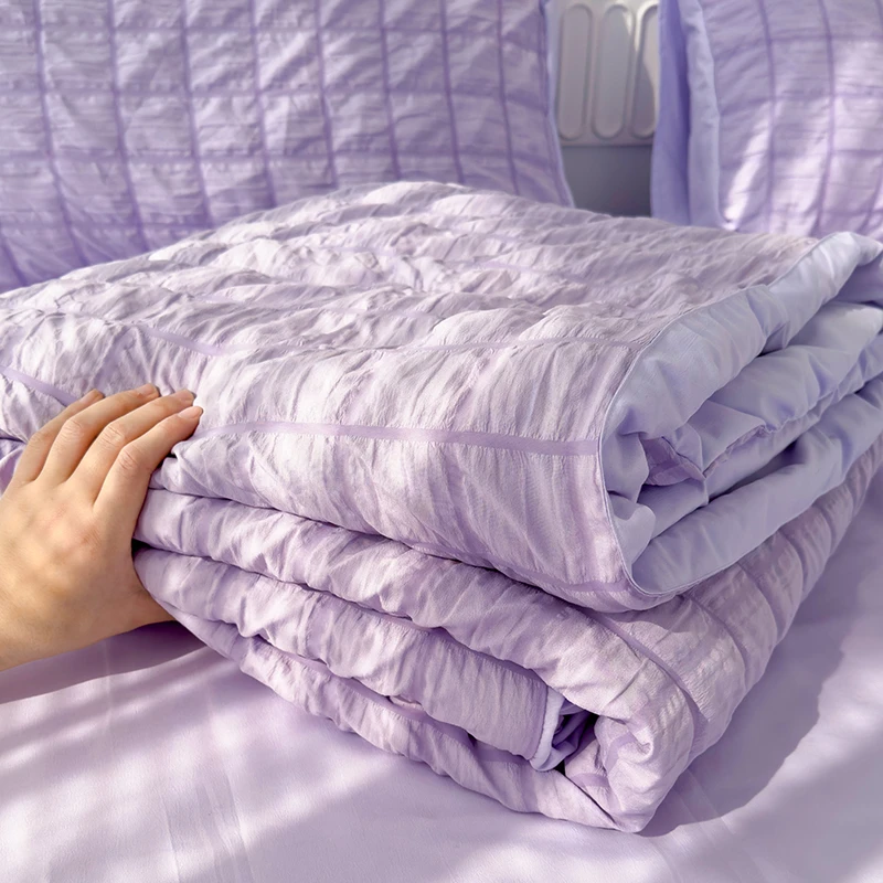 2025夏季泡泡纱夏凉被空调被ins风薄款被可机洗学生宿舍家用