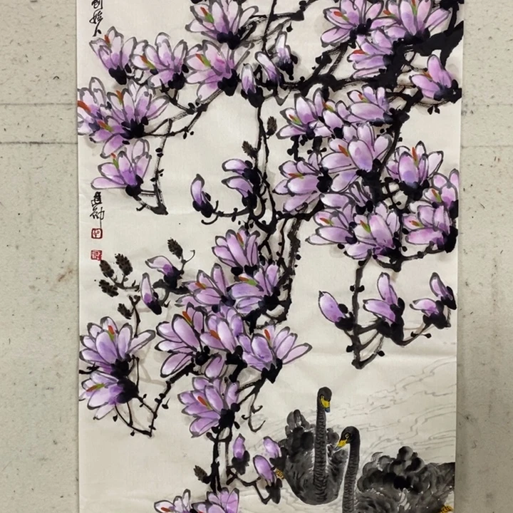 国画湿地画派石建勋四尺作品