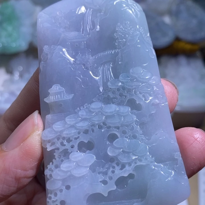 【闪购商品】颈饰未镶嵌翡翠山水