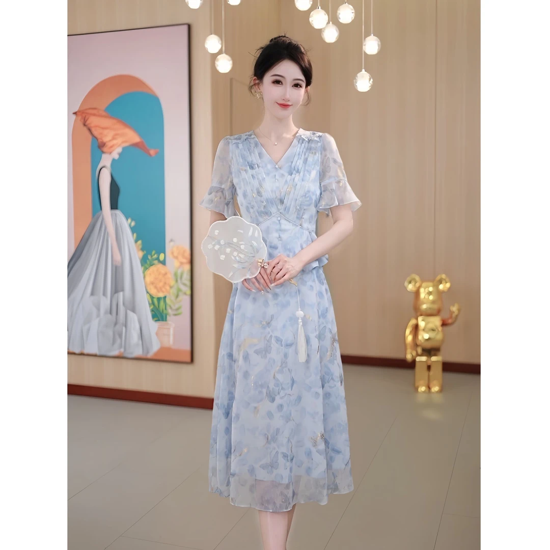 【阿紫专属-清风徐来】ADYS-3449夏季法式收腰气质轻奢女装两件套