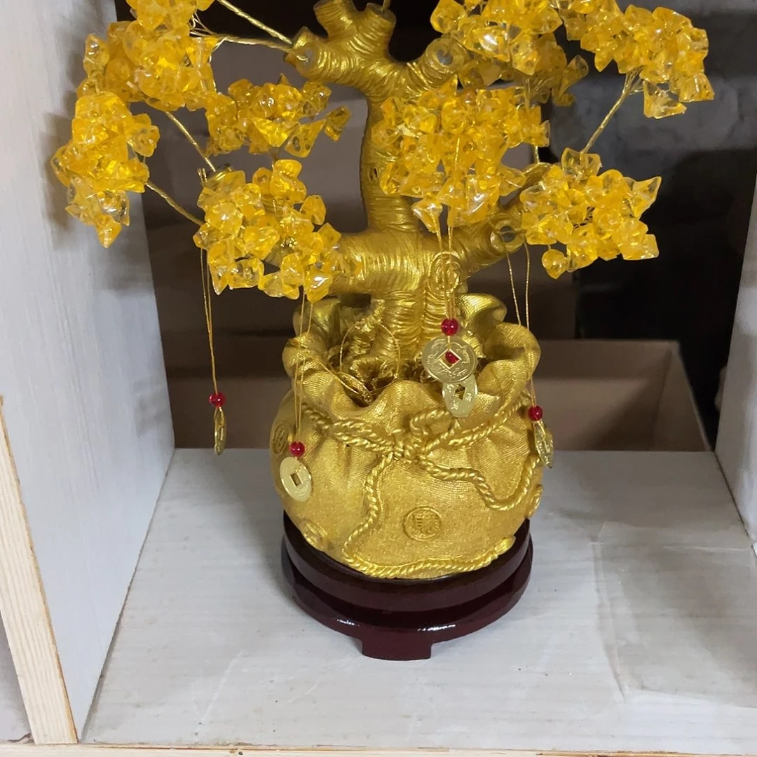 树脂发财树摆件1111